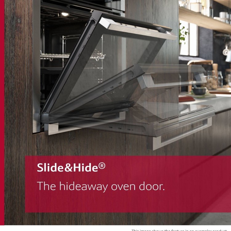 Neff N50 Slide & Hide Electric Single Oven - Graphite Grey