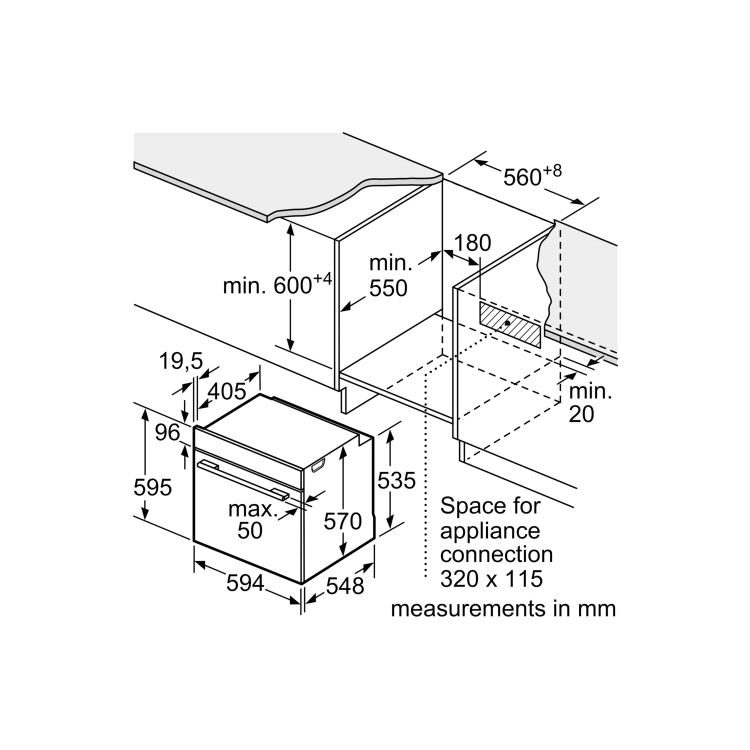 Neff N50 B6ACH7AG7B Slide and Hide Electric Single Oven - Graphite