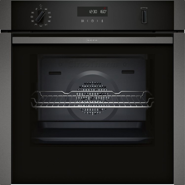 Neff N50 B6ACH7AG7B Slide and Hide Electric Single Oven - Graphite
