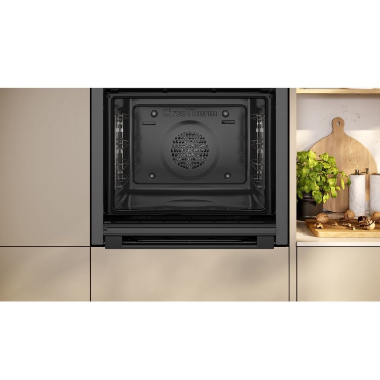 Neff N50 Slide & Hide Electric Single Oven - Graphite Grey