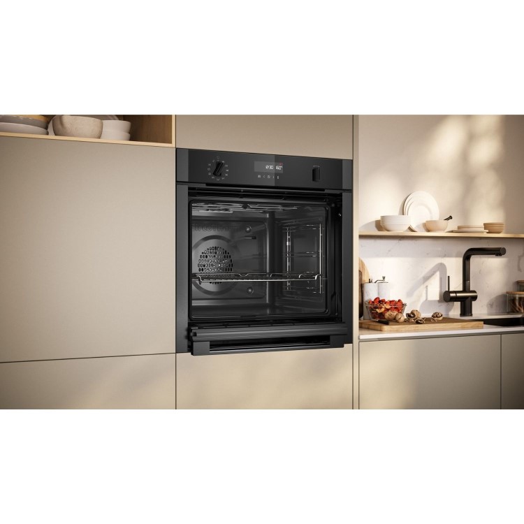 Neff N50 Slide & Hide Electric Single Oven - Graphite Grey