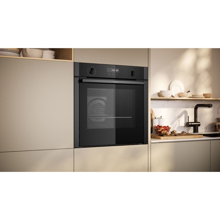 Neff N50 Slide & Hide Electric Single Oven - Graphite Grey