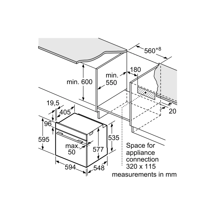 GRADE A2 - Neff N50 B6ACH7AN7B Slide and Hide Electric Single Oven - Stainless Steel