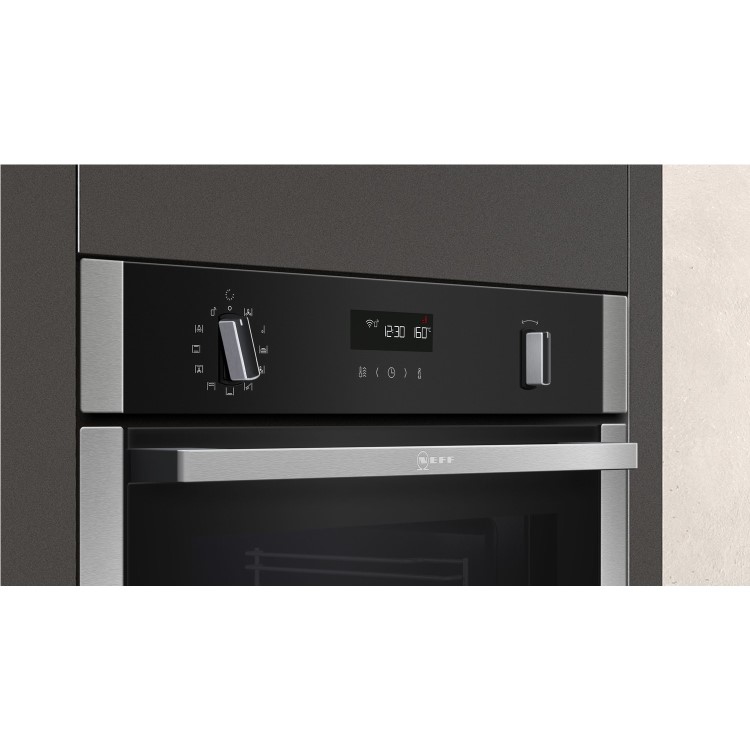 Refurbished Neff N50 B6ACH7HH0B Slide&Hide 60cm Single Built In Electric Oven Stainless Steel