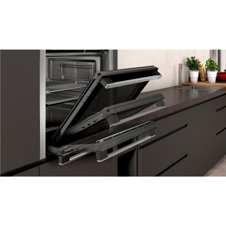 Refurbished Neff N50 B6ACH7HH0B Slide&Hide 60cm Single Built In Electric Oven Stainless Steel