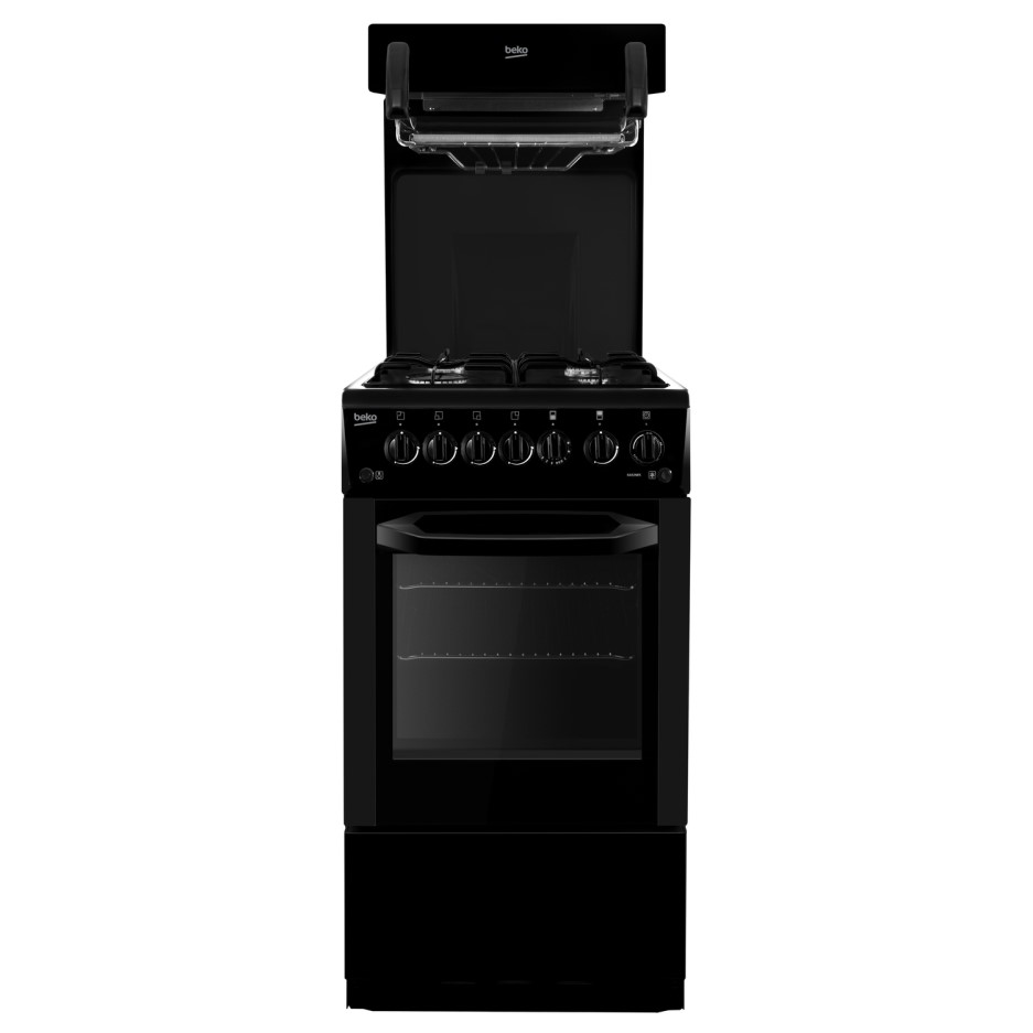 Beko BA52NEK 50cm Single Oven Gas Cooker With High Level Grill Black