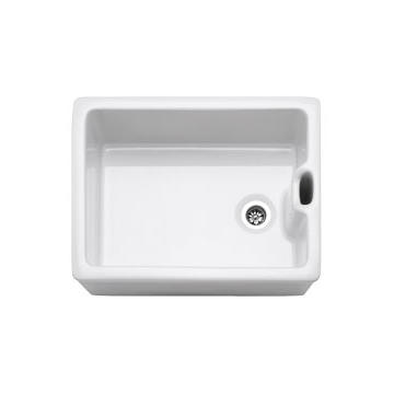 Franke BAK710DP Belfast Deep Single Bowl White Ceramic Sink and Tap Designer Pack