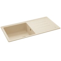 Carron Phoenix Debut Single Bowl Inset Champagne Granite Kitchen Sink 