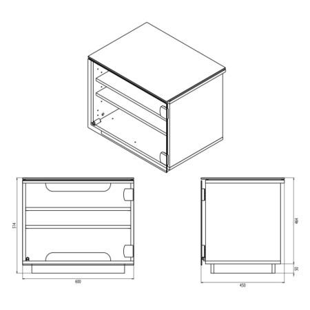 UK-CF Barcelona Gloss Black TV Cabinet - Up to 42 Inch