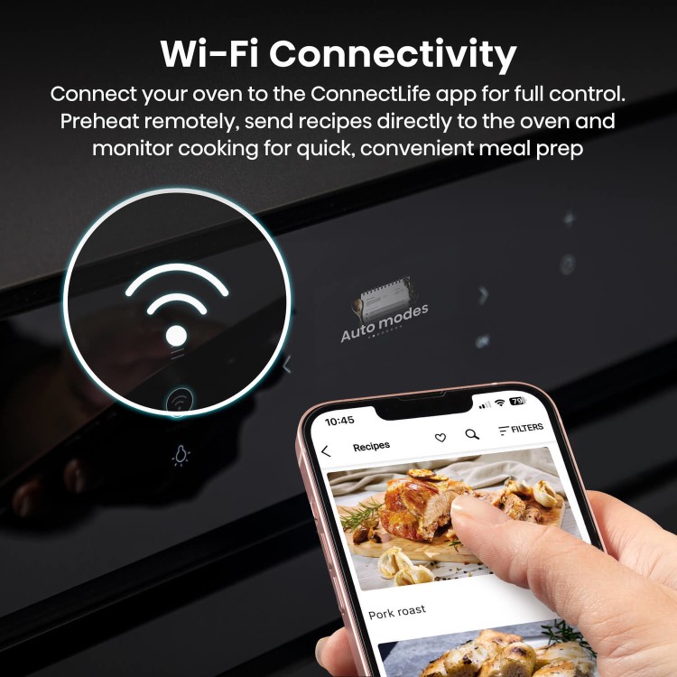 Hisense Hi8 BAS6PH8BUKWF Electric Self-Cleaning Single Oven - Black