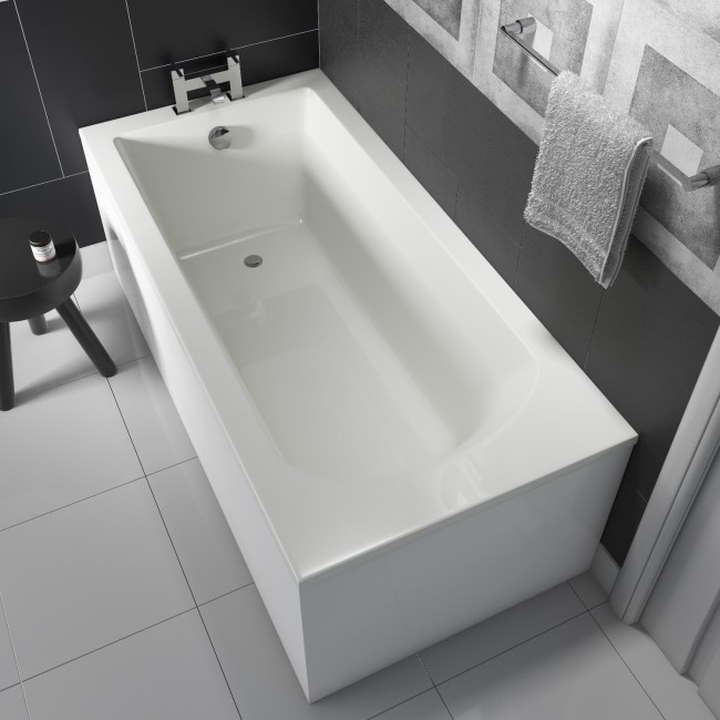 Rouen Single Ended Square Style Standard Bath - 1700 x 750mm