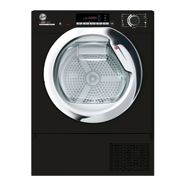 Hoover H-Dry 300 7kg Integrated Heat Pump Tumble Dryer - Black