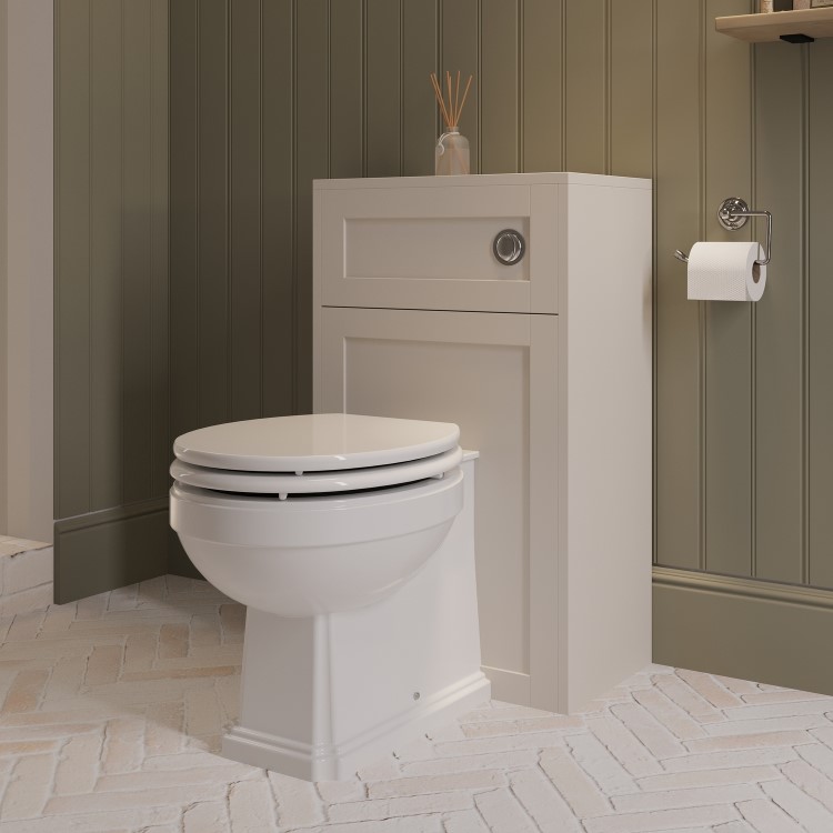 500mm Beige Back to Wall Toilet Unit Only – Baxenden