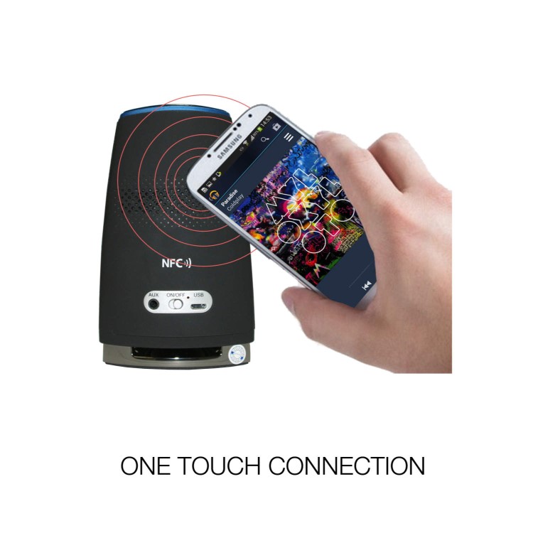 BluBeats Tower Bluetooth NFC Wireless Speaker in BLACK