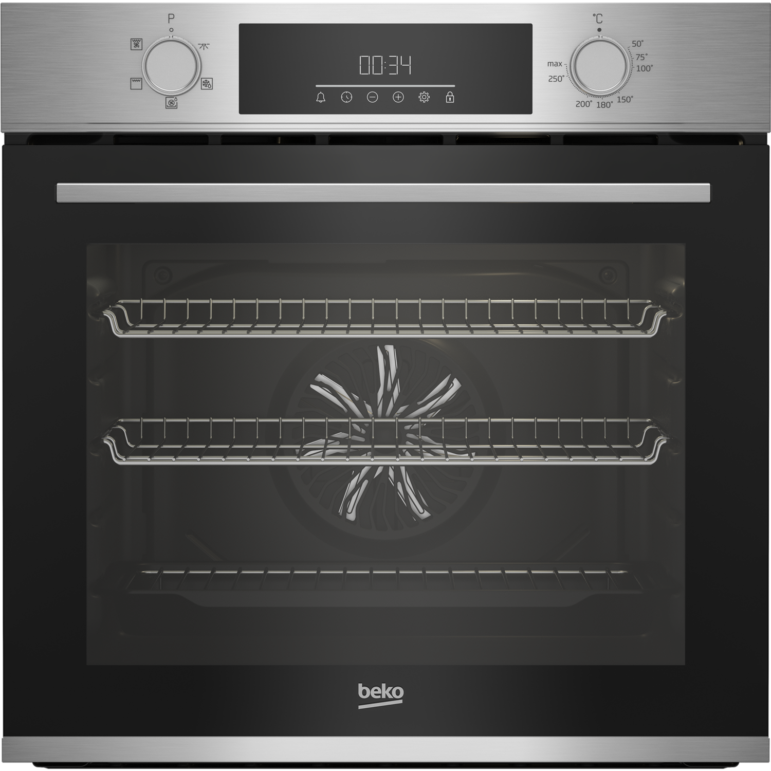 Beko Built-In Electric Single Oven, A Rated Stainless Steel Bbaif22300x Aeroperfect - Image 2