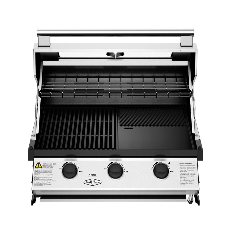Beefeater 1200E 3 Burner Built in Gas BBQ - Black
