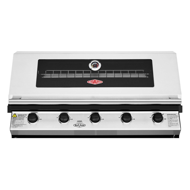 Refurbished Beefeater 1200S Series 5 Burner Gas Built In BBQ in Stainless Steel 