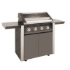 BeefEater 1600E Series - 4 Burner Gas BBQ Grill &amp; Side Burner Trolley - Dark