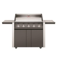 BeefEater 1600E Series - 5 Burner Gas BBQ Grill & Side Burner Trolley - Dark
