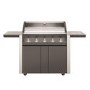 BeefEater 1600E Series - 5 Burner Gas BBQ Grill & Side Burner Trolley - Dark