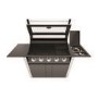BeefEater 1600E Series - 5 Burner Gas BBQ Grill & Side Burner Trolley - Dark