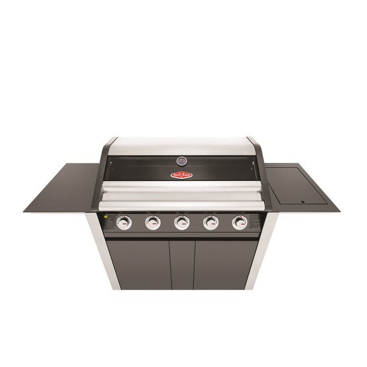 BeefEater 1600E Series - 5 Burner Gas BBQ Grill & Side Burner Trolley - Dark