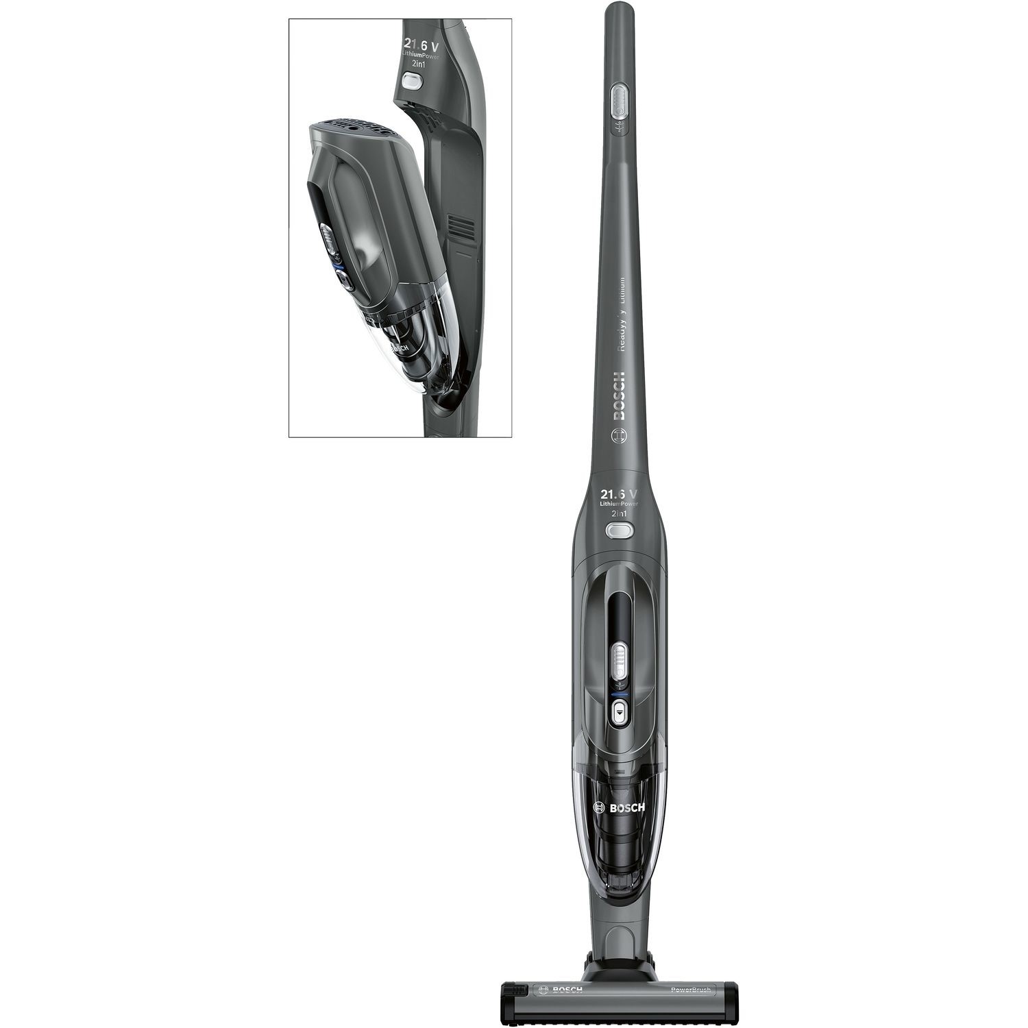 Bosch BBHL2M21GB Readyy'y Lithium 21.6V Cordless Vacuum Cleaner Silver Bosch BBHL2M21GB Readyy'y Lithium 21.6V Cordless Vacuum Cleaner Silver