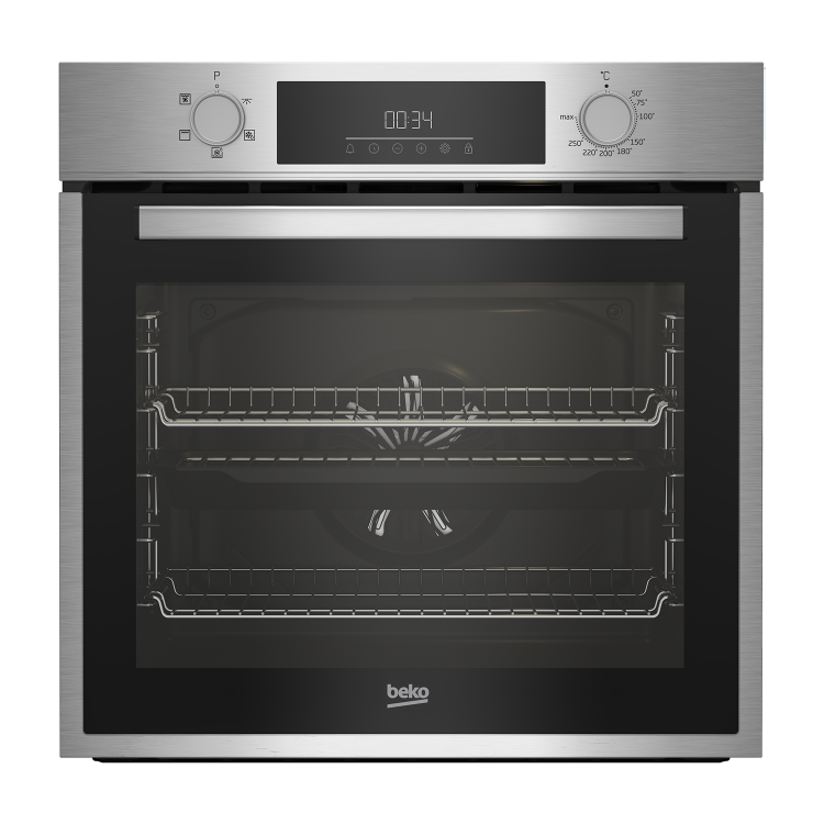 Beko Electric Single Oven with Steam Cleaning and Digital Timer - Stainless Steel