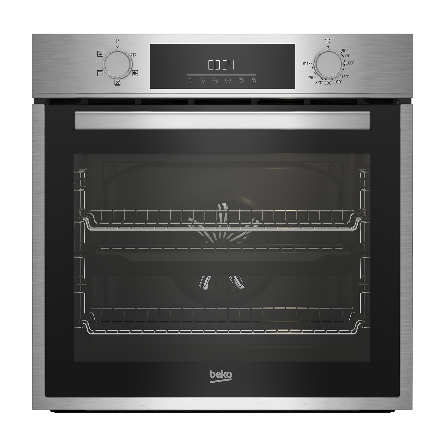 Electric Single Oven Steam Cleaning Digital Timer Stainless Steel