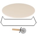 A1/BBQ047 Refurbished Boss Grill 13 Inch Round Pizza Stone with Pizza Cutter