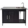 Boss Grill BBQ Serving Trolley with Sink and Utensil Hooks