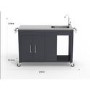 Boss Grill BBQ Serving Trolley with Sink and Utensil Hooks