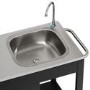 Boss Grill BBQ Serving Trolley with Sink and Utensil Hooks