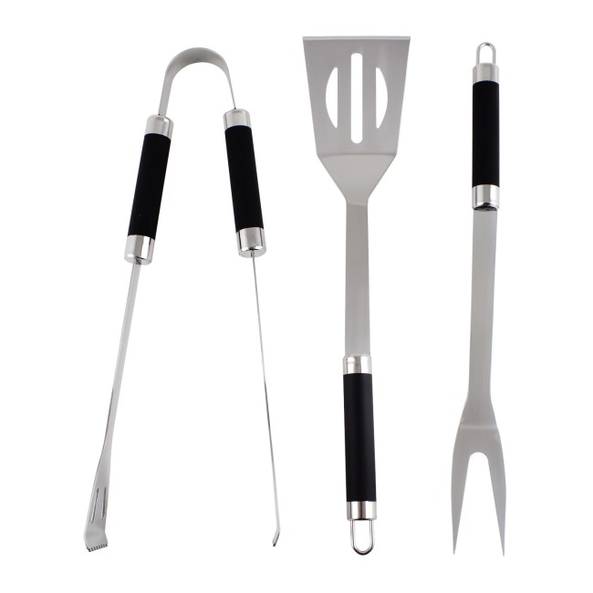 Boss Grill Piece BBQ Tool Set Includes Tongs Spatula Fork