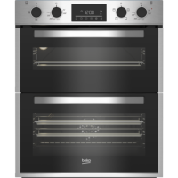 Beko Built Under Electric Double Oven - Stainless Steel