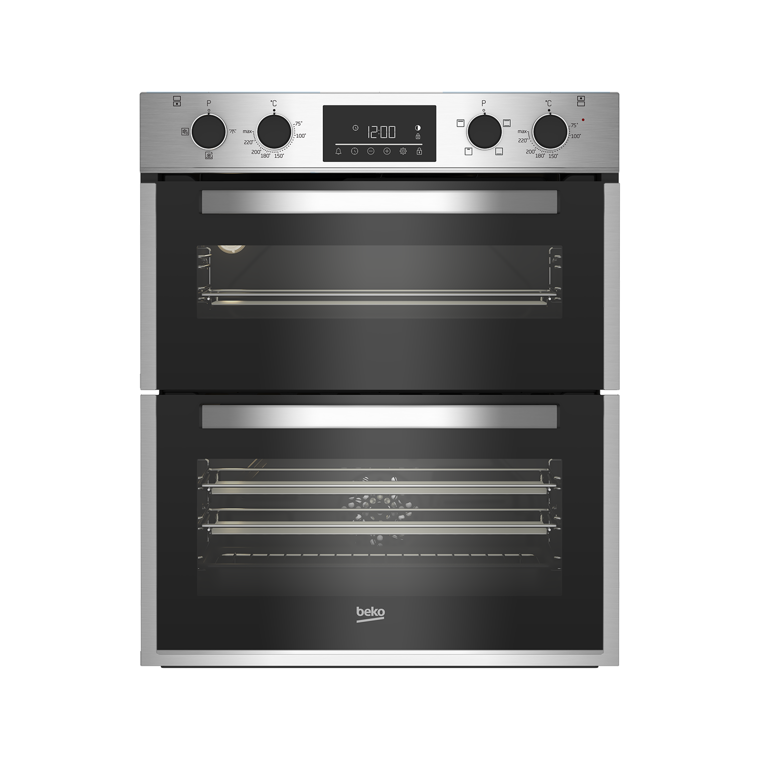 Refurbished Beko BBTF26300X Electric Built Under Double Oven - Stainless Steel