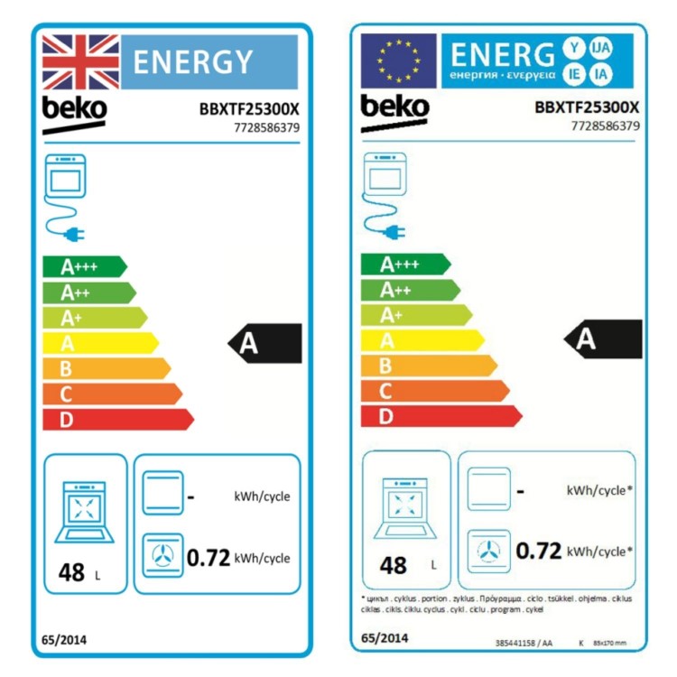 Beko bPRO 500 BBXTF25300X Built Under Electric Double Oven - Stainless Steel