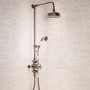 Brushed Bronze Traditional Thermostatic Mixer Shower Set with Slide Rail Kit & Hand Shower - Camden