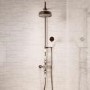 Brushed Bronze Traditional Thermostatic Mixer Shower Set with Slide Rail Kit & Hand Shower - Camden