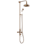 Brushed Bronze Traditional Thermostatic Mixer Shower Set with Slide Rail Kit & Hand Shower - Camden