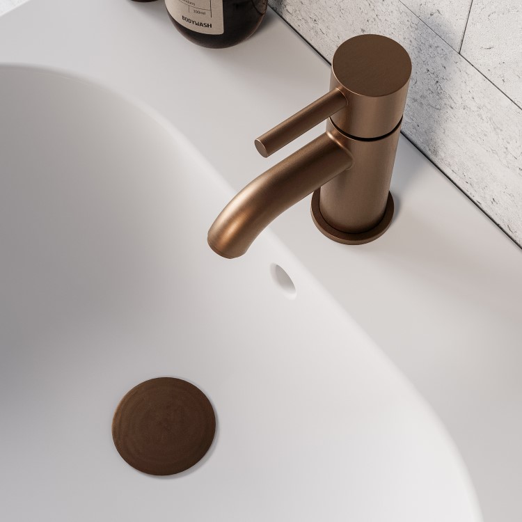 Brushed Bronze Mono Basin Mixer Tap - Arissa