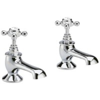 Hudson Reed White Topaz With Crosshead Bath Taps