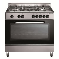 BAUMATIC BC391.2TCSS Single Cavity 90cm Dual Fuel Range Cooker - Stainless Steel