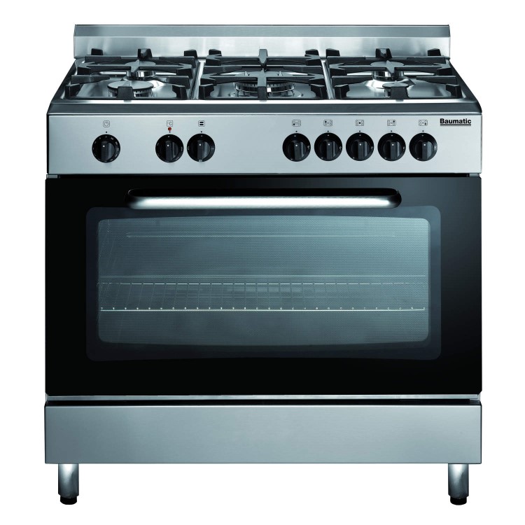 Baumatic BC391.3TCSS Single Cavity 90cm Dual Fuel Range Cooker Stainless Steel