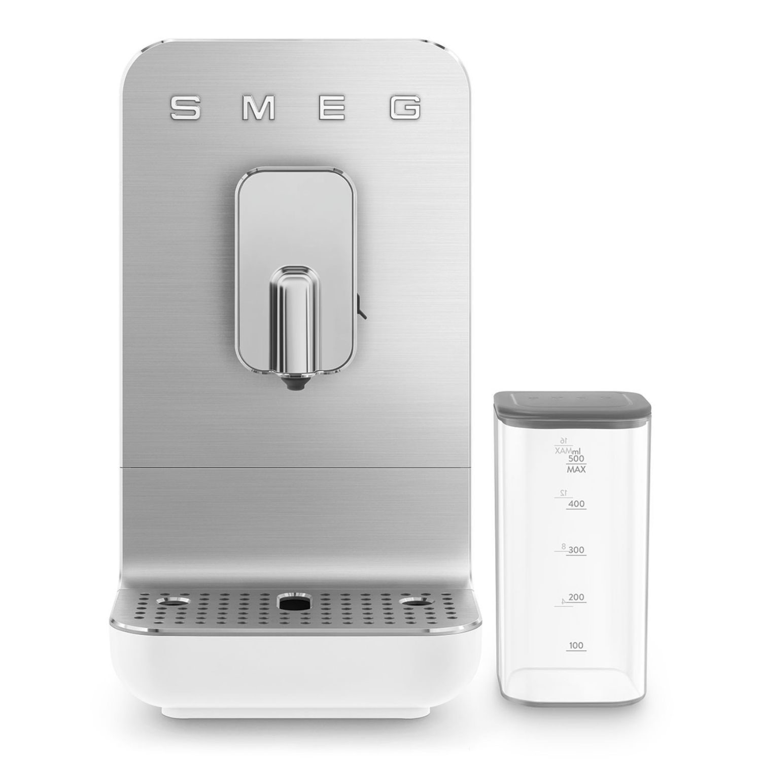 Smeg White Retro Style Automatic Bean To Cup Coffee Machine With Auto Milk Frother - Size 43.3