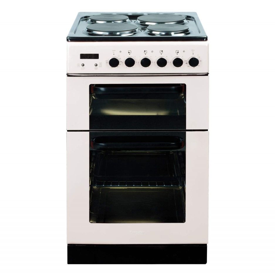 Baumatic BCE520W Dual Cavity 50cm Electric Cooker White Appliances