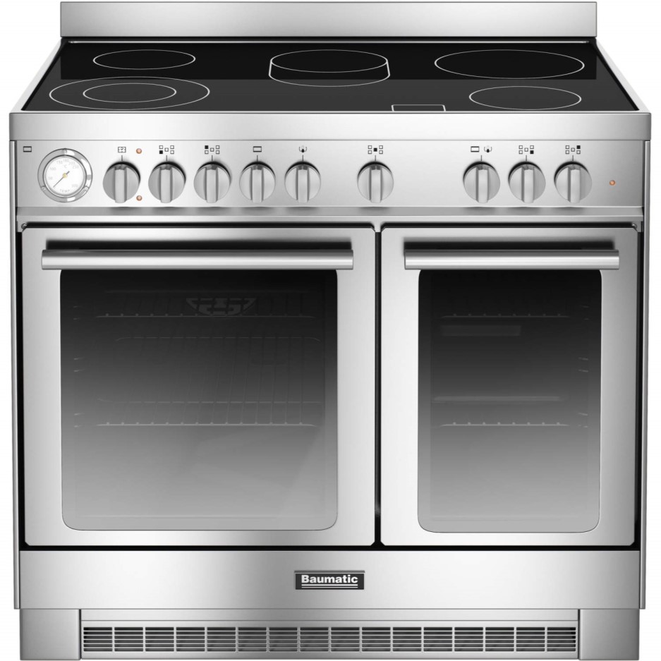 Baumatic BCE925SS Twin Cavity 90cm Electric Range Cooker With Ceramic