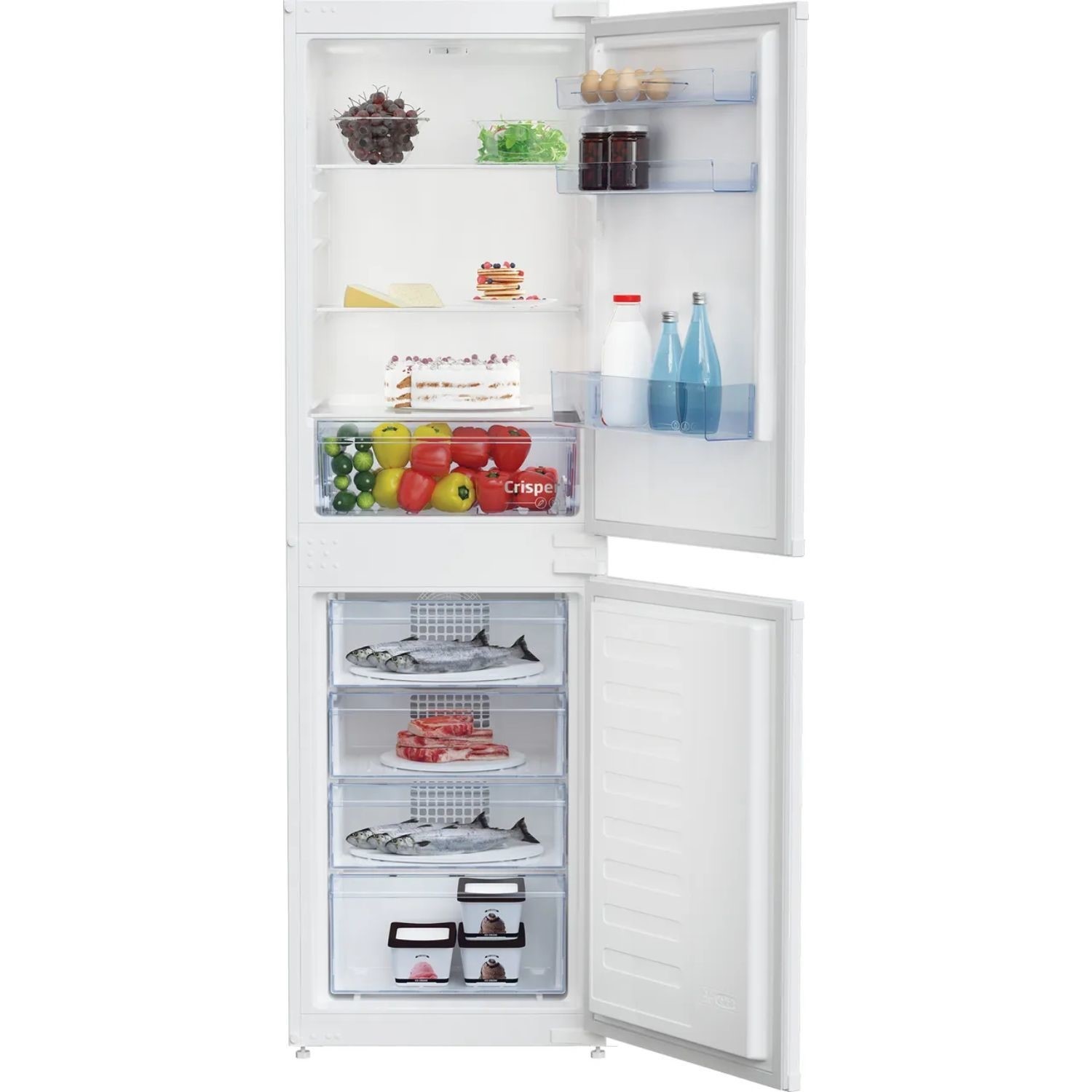 Beko Fridge Freezer - Built-in - Frost Free - 177.5cm Height - 54cm Width - White - Image 3
