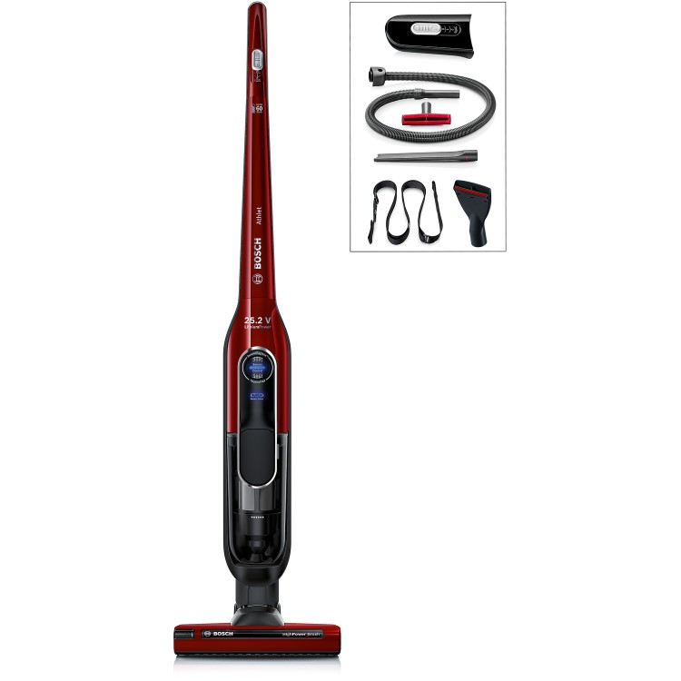 GRADE A1 - Bosch BCH625K2GB Athlet 25.2V Cordless Vacuum Cleaner Red