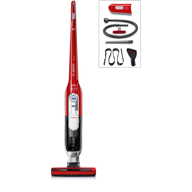 Bosch BCH6PETGB Athlet Animal Upright Cordless Vacuum Cleaner 0.9 L - Tornado Red